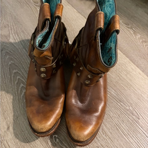 Coral Brown Leather Ankle Boots - Picture 2 of 7